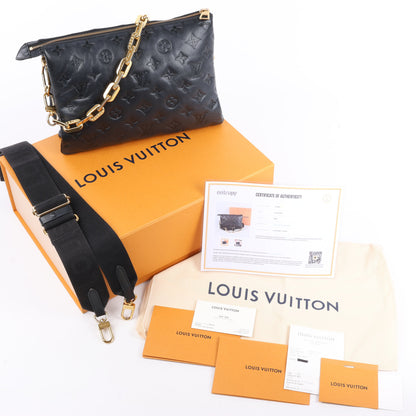 Louis Vuitton Monogram Embossed Coussin PM 2Way Shoulder Bag in Black M57790