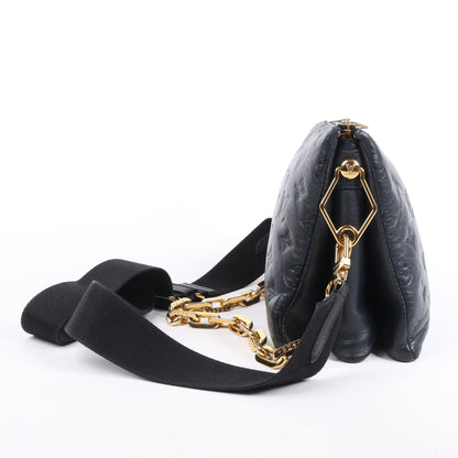 Louis Vuitton Monogram Embossed Coussin PM 2Way Shoulder Bag in Black M57790