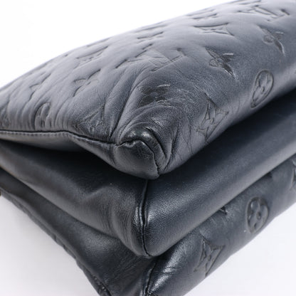 Louis Vuitton Monogram Embossed Coussin PM 2Way Shoulder Bag in Black M57790