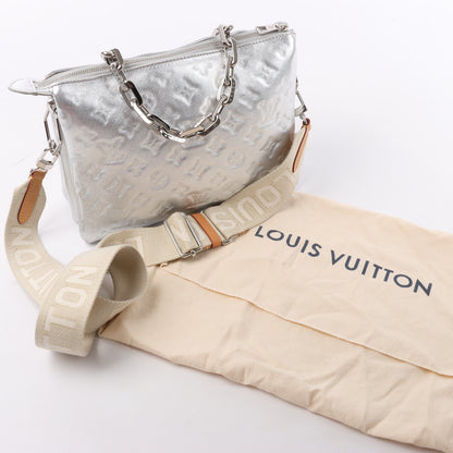 Sac à bandoulière Louis Vuitton Coussin PM double sens Monogram embossé argent M57913
