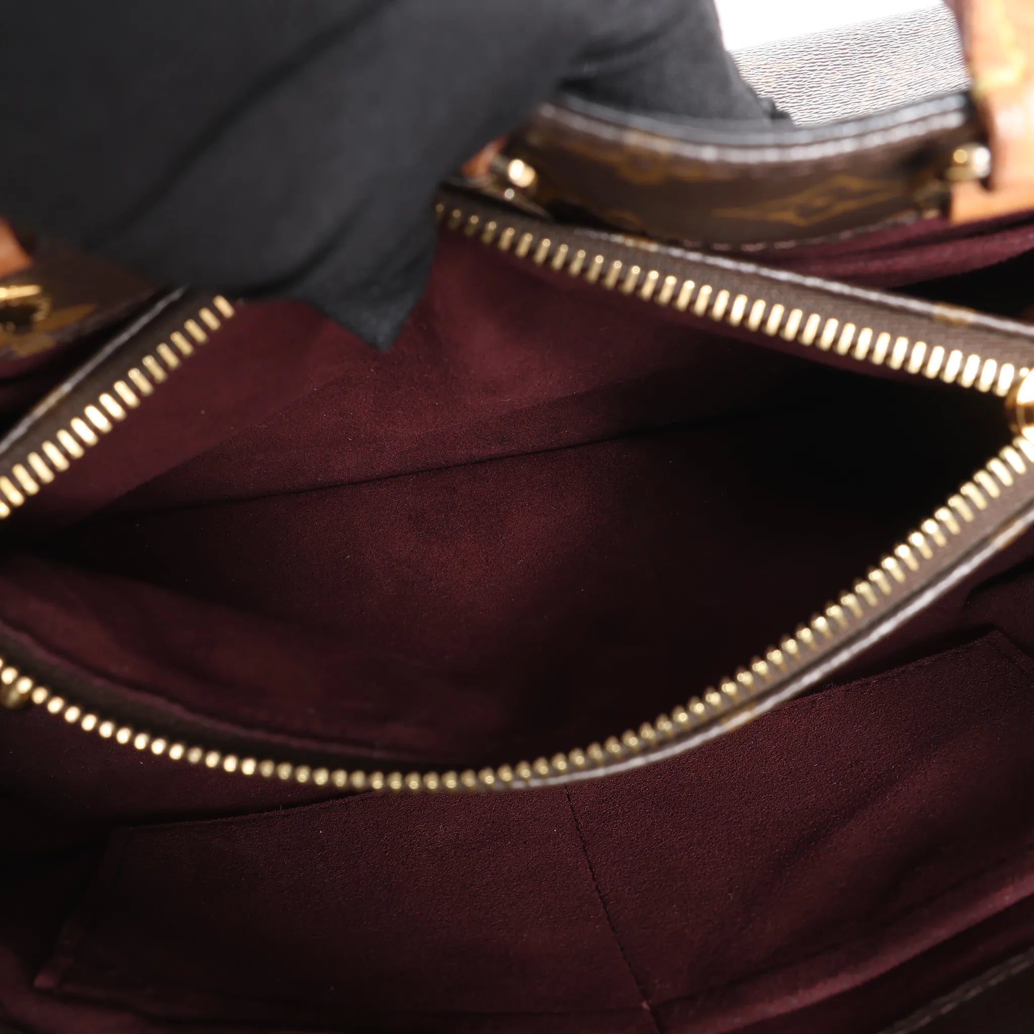 Louis Vuitton Montaigne BB Monogram Canvas Handbag in Brown M41055