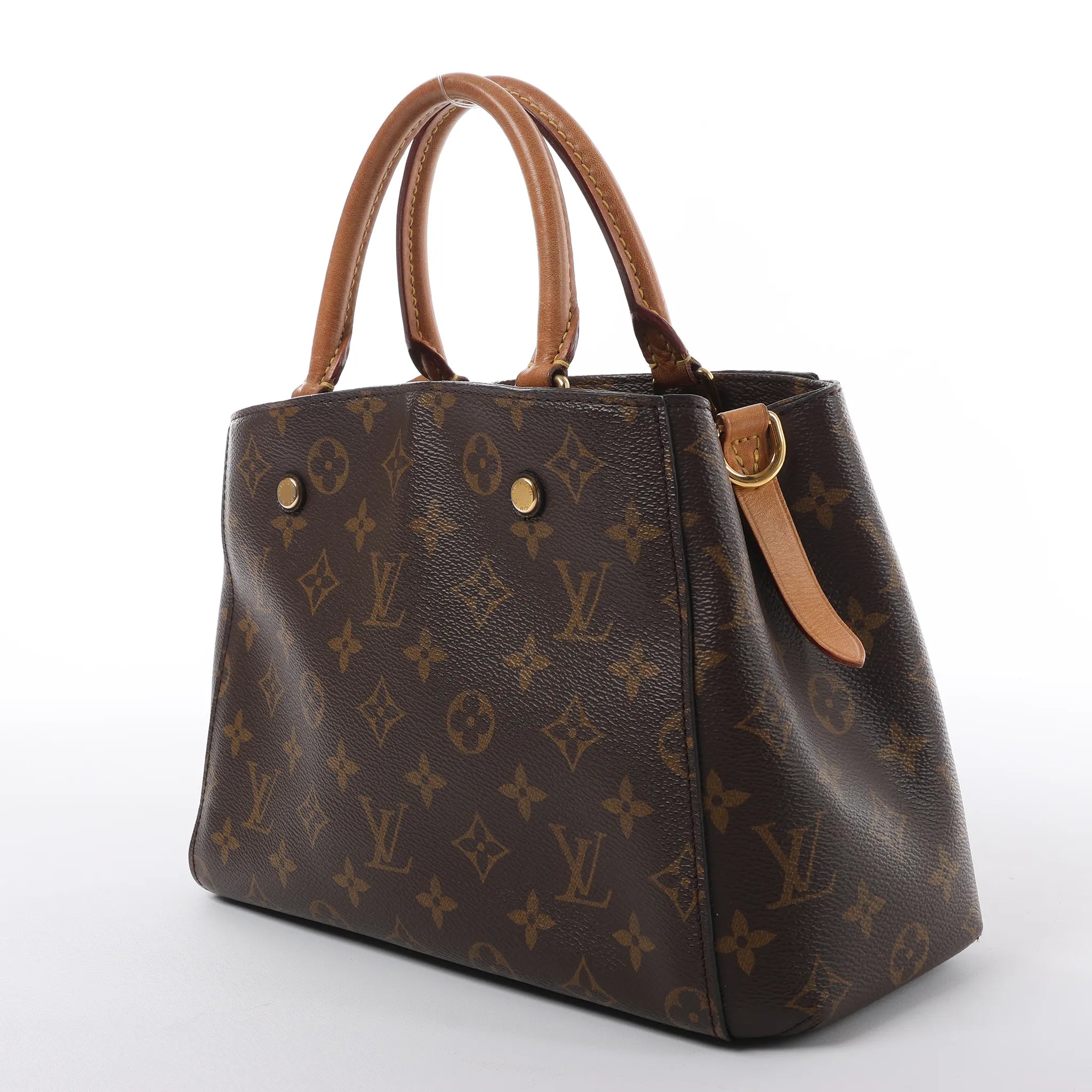 Louis Vuitton Montaigne BB Monogram Canvas Handbag in Brown M41055