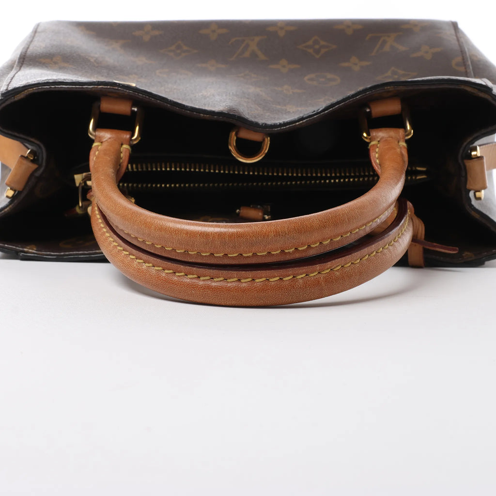Louis Vuitton Montaigne BB Monogram Canvas Handbag in Brown M41055