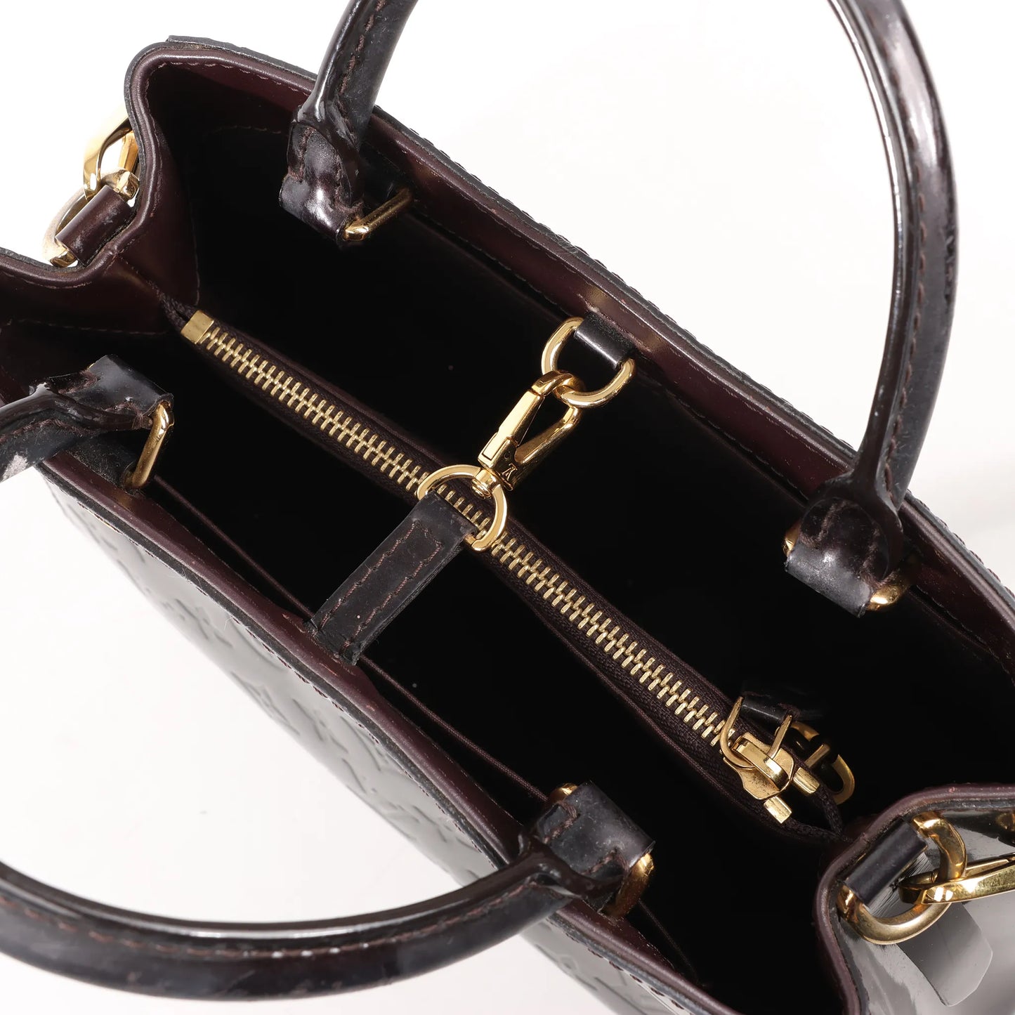 Louis Vuitton Montaigne BB Vernis Patent Leather 2Way Handbag in Dark Purple M50403