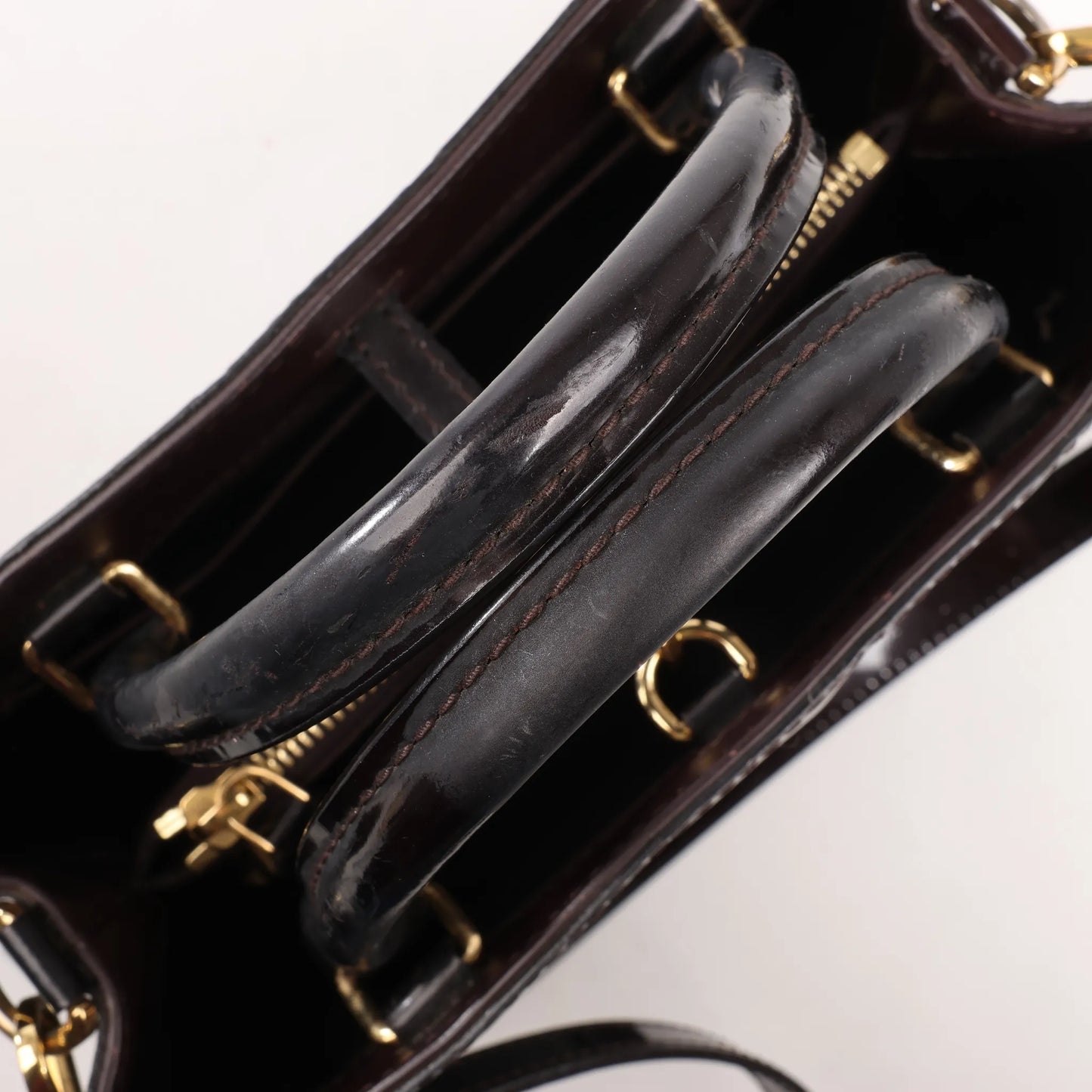 Louis Vuitton Montaigne BB Vernis Patent Leather 2Way Handbag in Dark Purple M50403