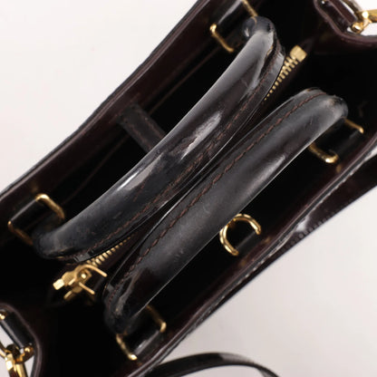 Louis Vuitton Montaigne BB Vernis Patent Leather 2Way Handbag in Dark Purple M50403