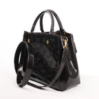 Louis Vuitton Montaigne BB Vernis Patent Leather 2Way Handbag in Dark Purple M50403