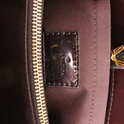 Louis Vuitton Montaigne BB Vernis Patent Leather 2Way Handbag in Dark Purple M50403