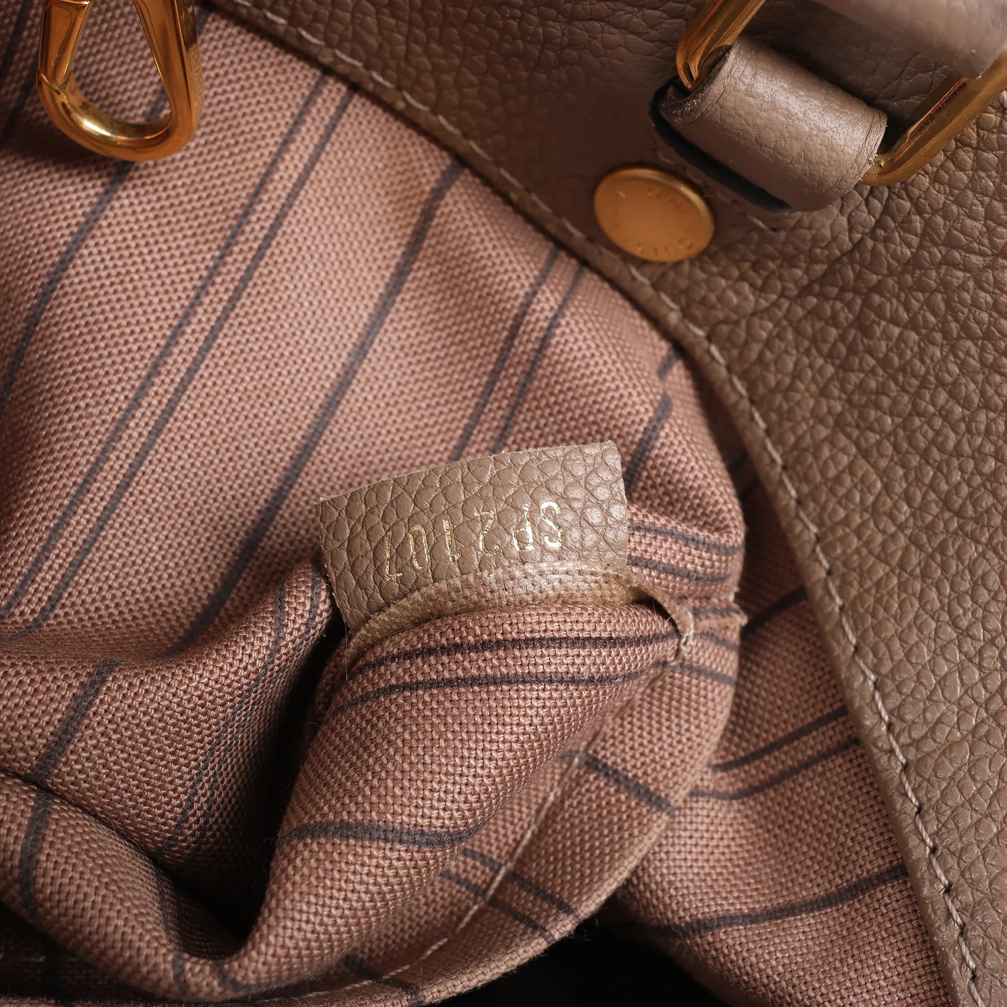 Louis Vuitton Montaigne BB Monogram Empreinte 2Way Handbag in Brown M44062