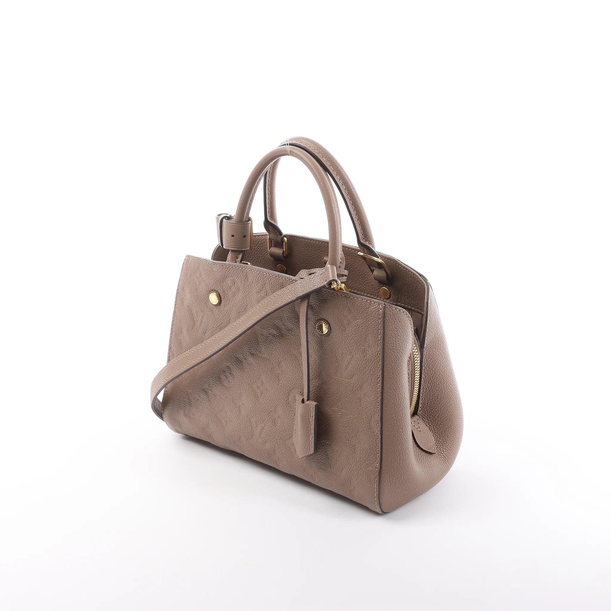 Louis Vuitton Montaigne BB Monogram Empreinte 2Way Handbag in Brown M44062