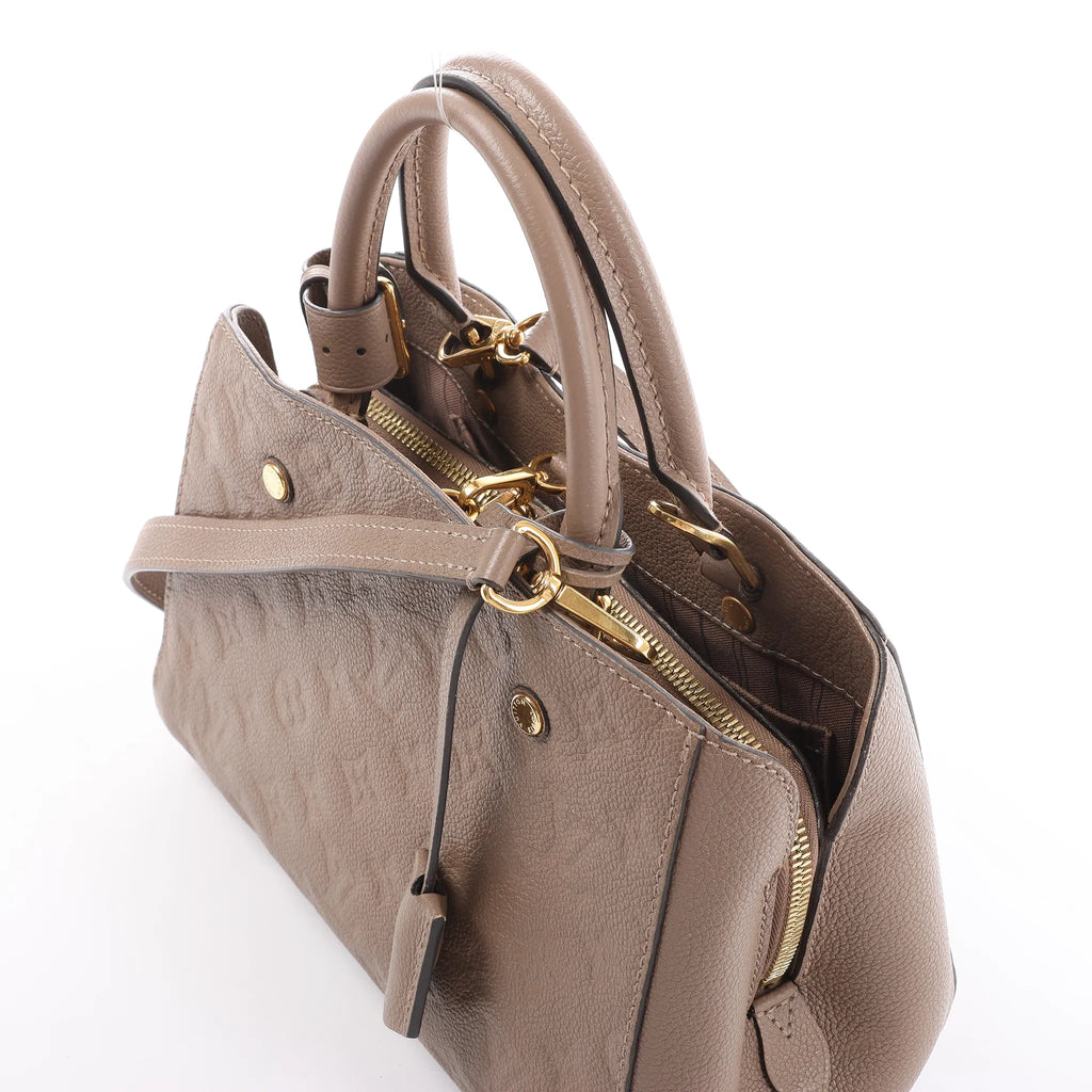 Louis Vuitton Montaigne BB Monogram Empreinte 2Way Handbag in Brown M44062