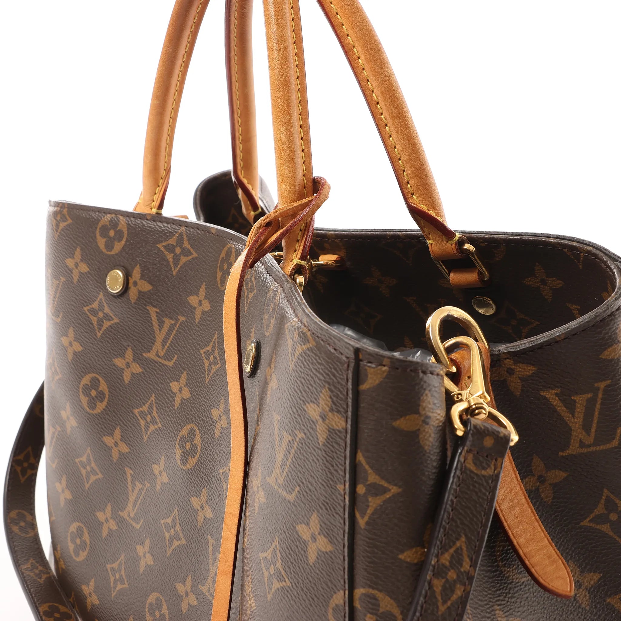 Louis Vuitton Montaigne GM Monogram 2Way Handbag in Brown M41067