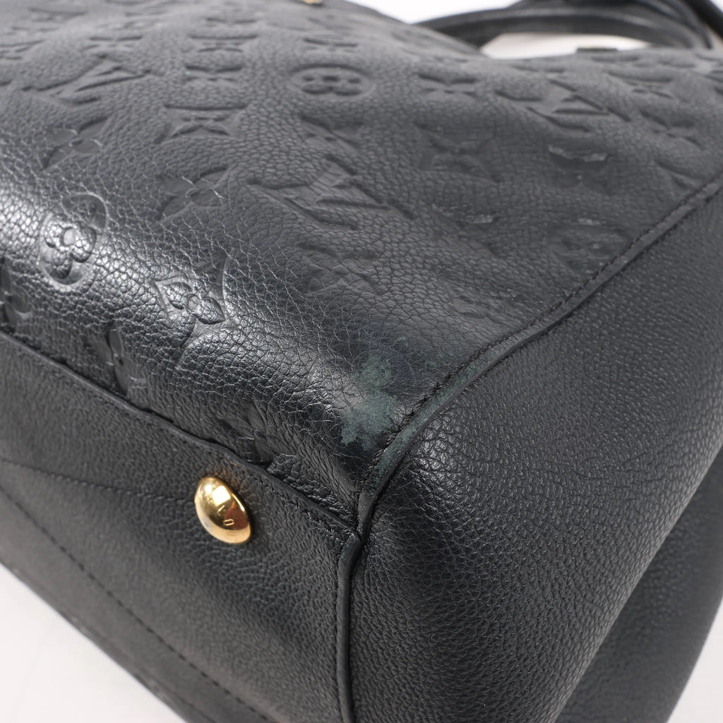 Louis Vuitton Monogram Empreinte Montaigne GM 2Way Handbag in Black M41069