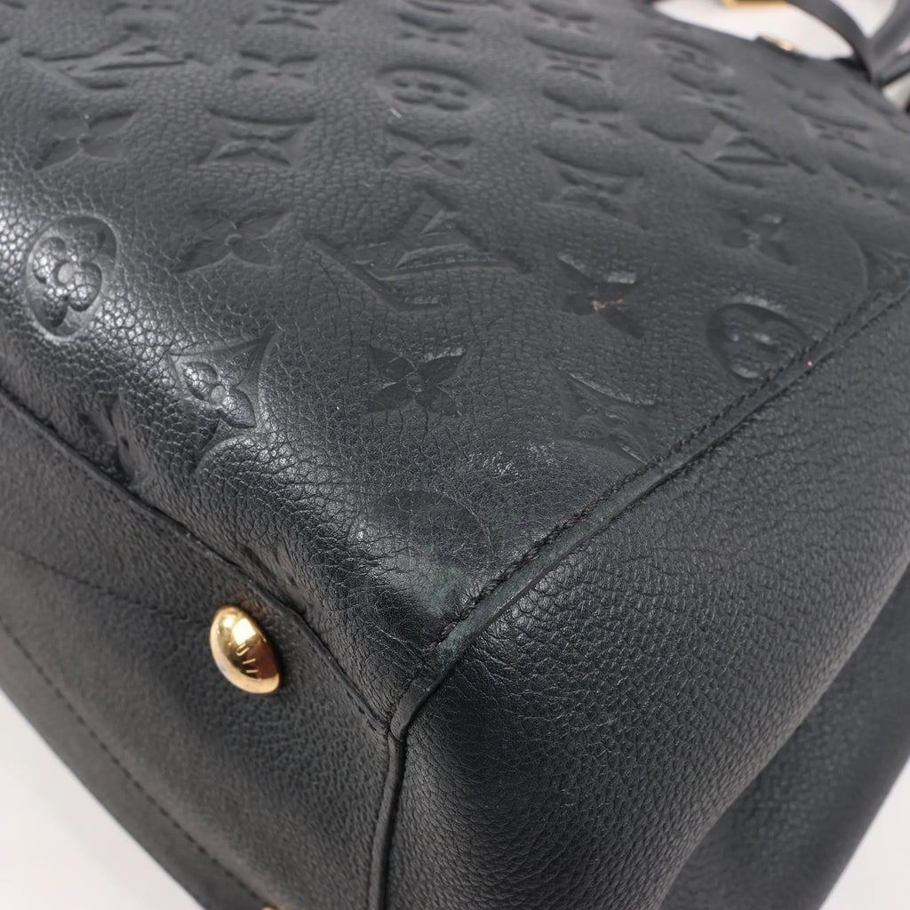 Louis Vuitton Monogram Empreinte Montaigne GM 2Way Handbag in Black M41069