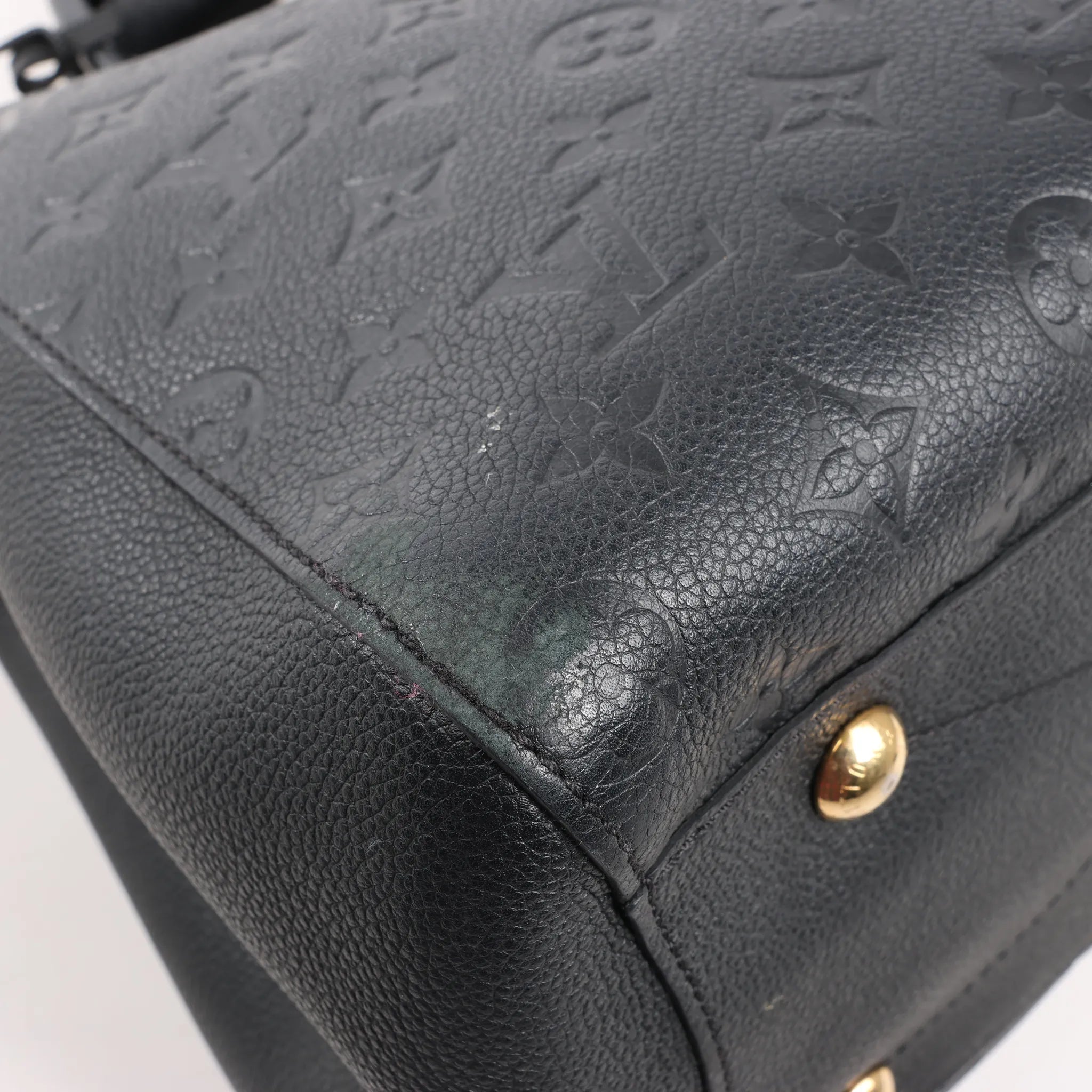 Louis Vuitton Monogram Empreinte Montaigne GM 2Way Handbag in Black M41069