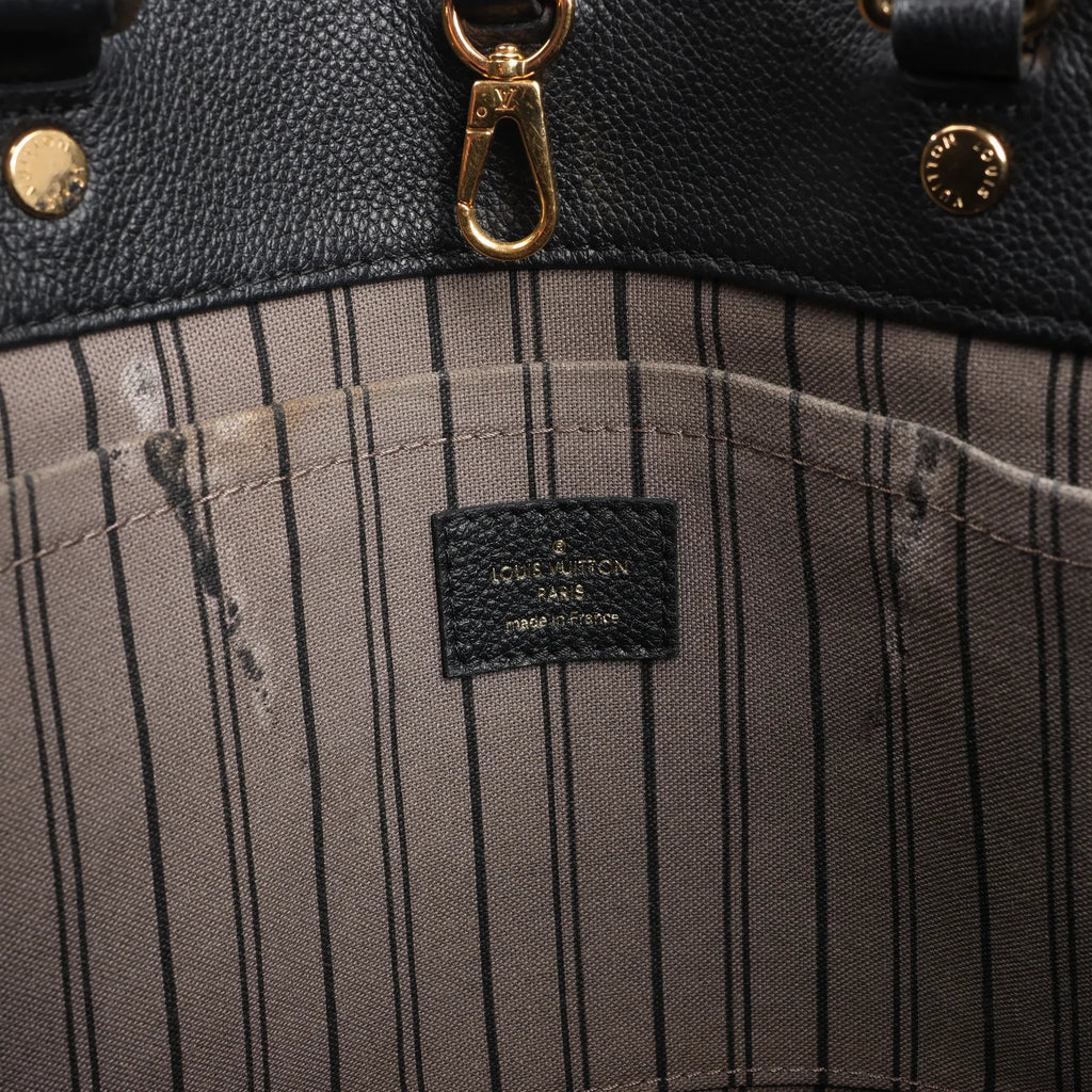 Louis Vuitton Monogram Empreinte Montaigne GM 2Way Handbag in Black M41069