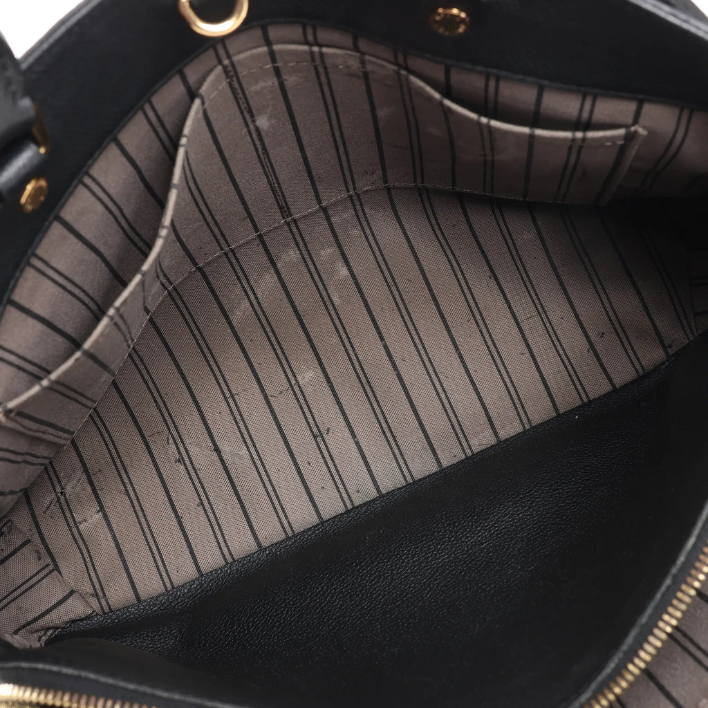 Louis Vuitton Monogram Empreinte Montaigne GM 2Way Handbag in Black M41069