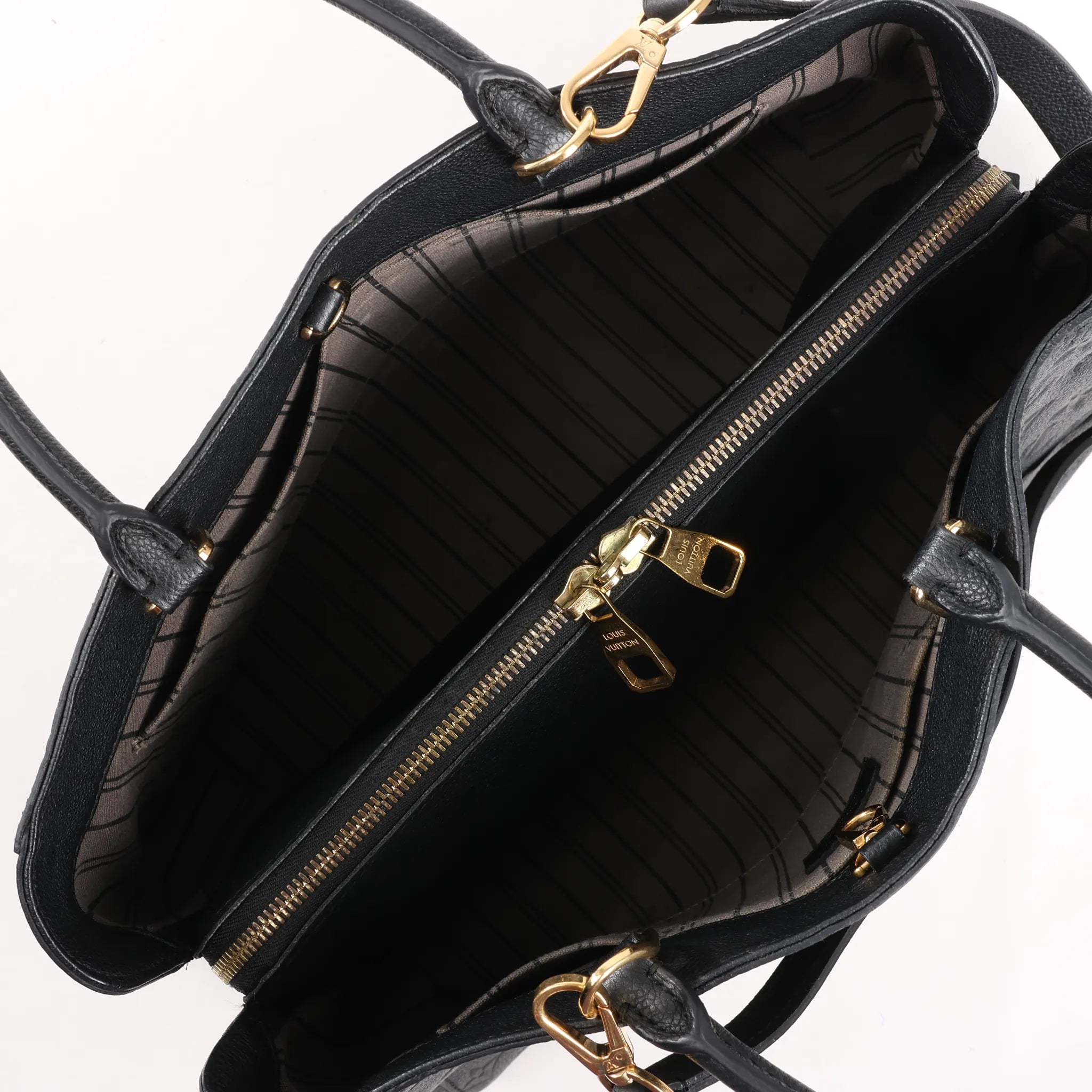 Louis Vuitton Monogram Empreinte Montaigne GM 2Way Handbag in Black M41069