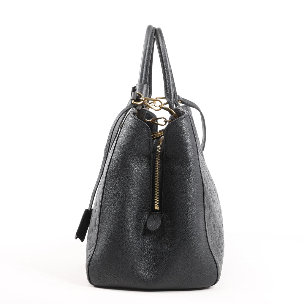 Louis Vuitton Monogram Empreinte Montaigne GM 2Way Handbag in Black M41069
