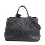 Louis Vuitton Monogram Empreinte Montaigne GM 2Way Handbag in Black M41069