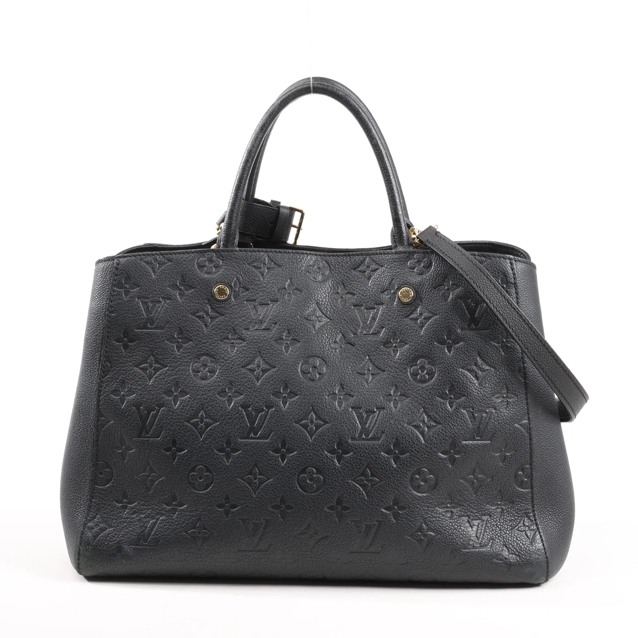 Louis Vuitton Monogram Empreinte Montaigne GM 2Way Handbag in Black M41069