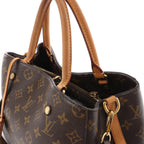 Louis Vuitton Montaigne MM Monogram Canvas 2Way Handbag in Brown M41056
