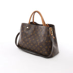 Louis Vuitton Montaigne MM Monogram Canvas 2Way Handbag in Brown M41056
