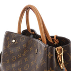 Louis Vuitton Montaigne MM Monogram Canvas 2Way Handbag in Brown M41056
