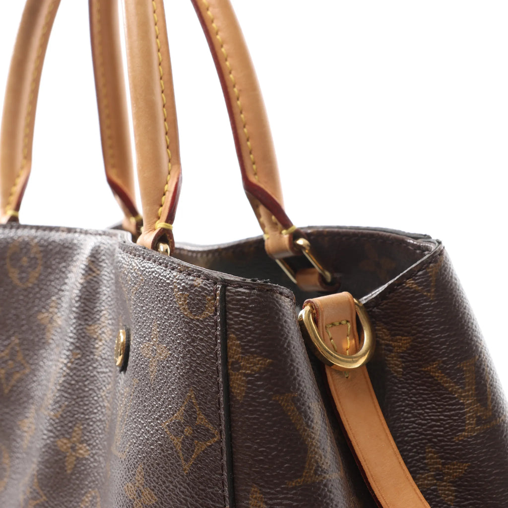 Louis Vuitton Montaigne MM Monogram Canvas Handbag in Brown M41056