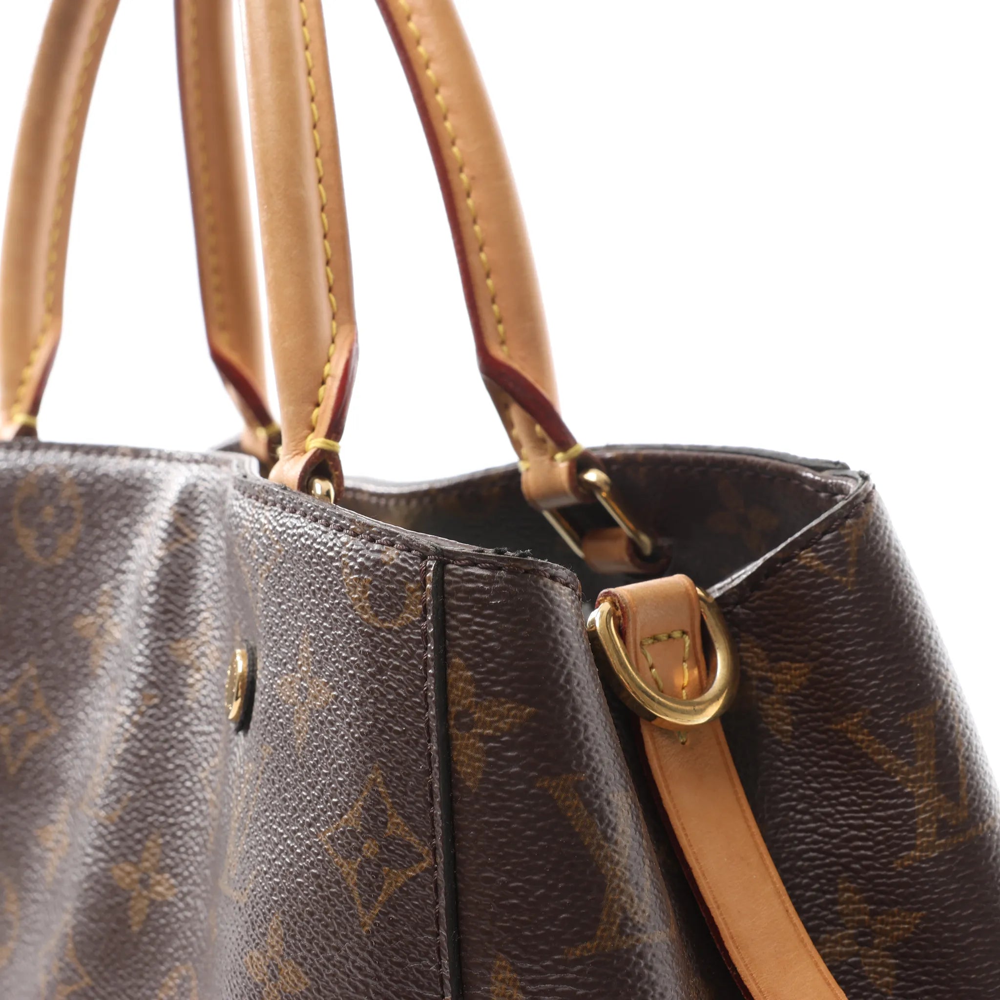 Louis Vuitton Montaigne MM Monogram Canvas Handbag in Brown M41056