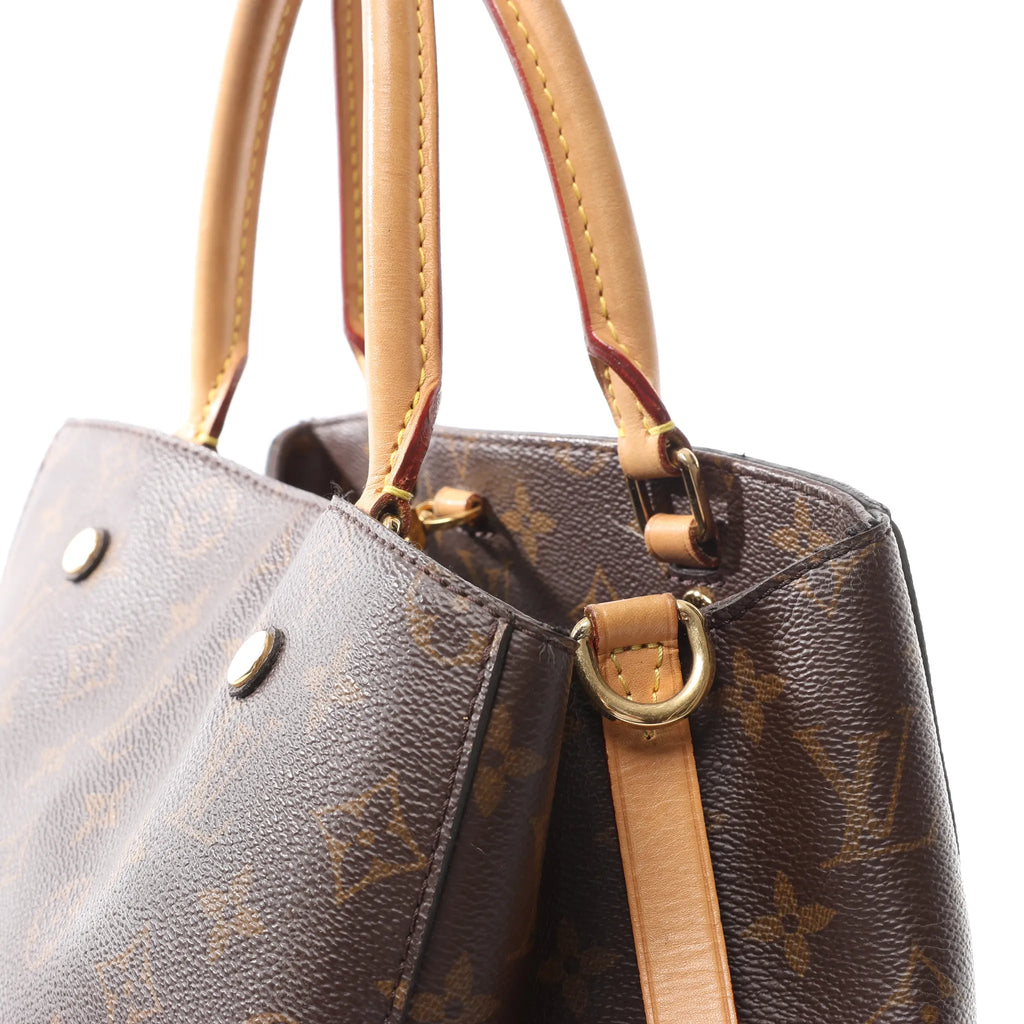 Louis Vuitton Montaigne MM Monogram Canvas Handbag in Brown M41056