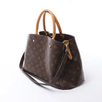 Louis Vuitton Montaigne MM Monogram Canvas 2Way Handbag in Brown M41056