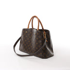 Louis Vuitton Montaigne MM Monogram Canvas 2Way Handbag in Brown M41056