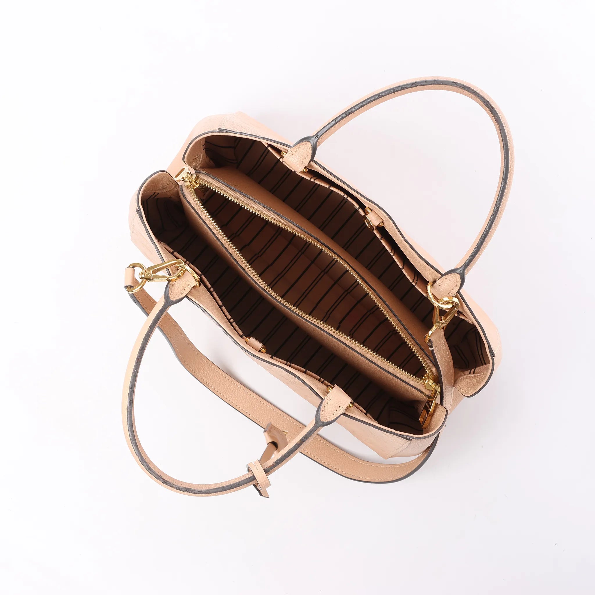 Louis Vuitton Montaigne MM Monogram Empreinte 2Way Handbag in Beige M41152