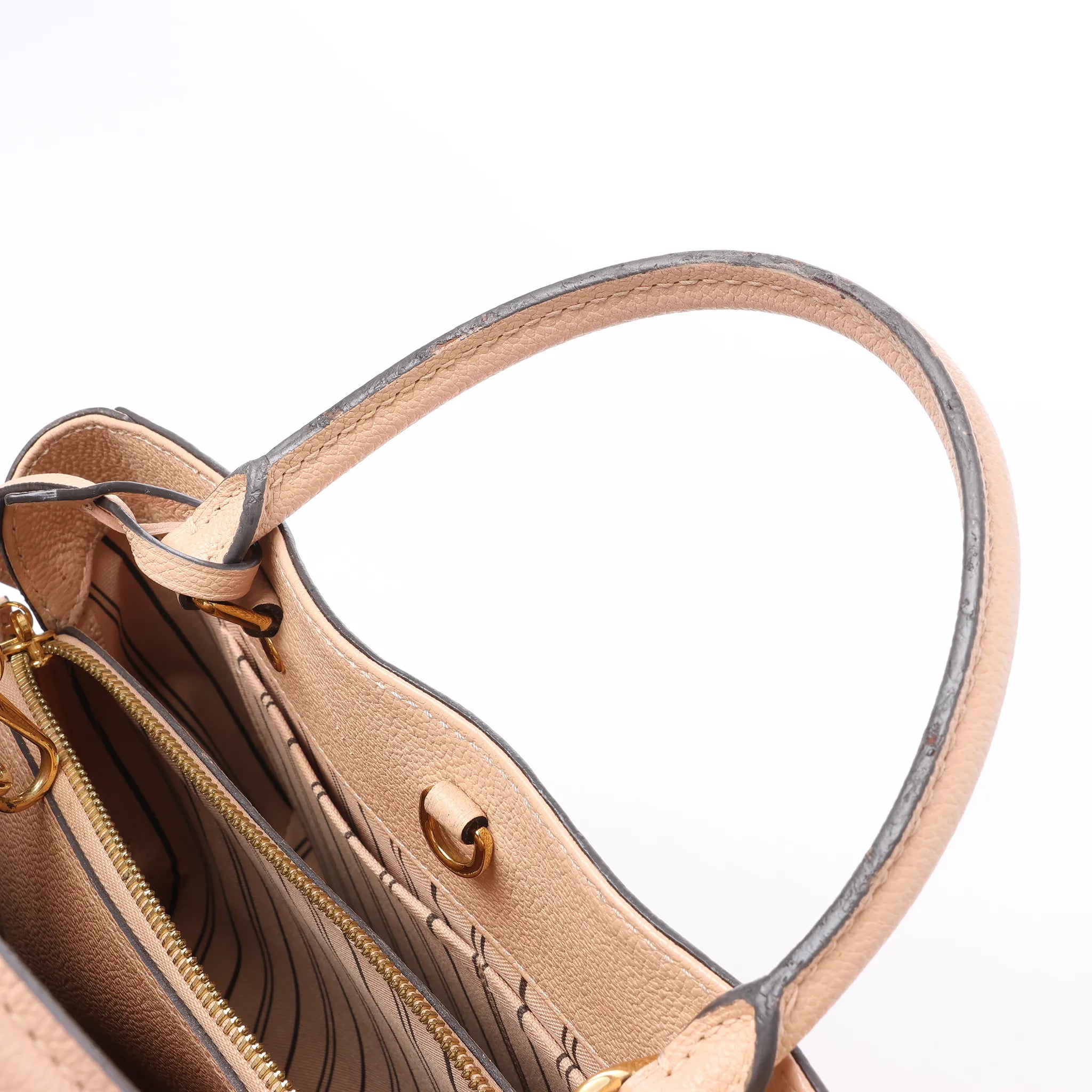 Louis Vuitton Montaigne MM Monogram Empreinte 2Way Handbag in Beige M41152