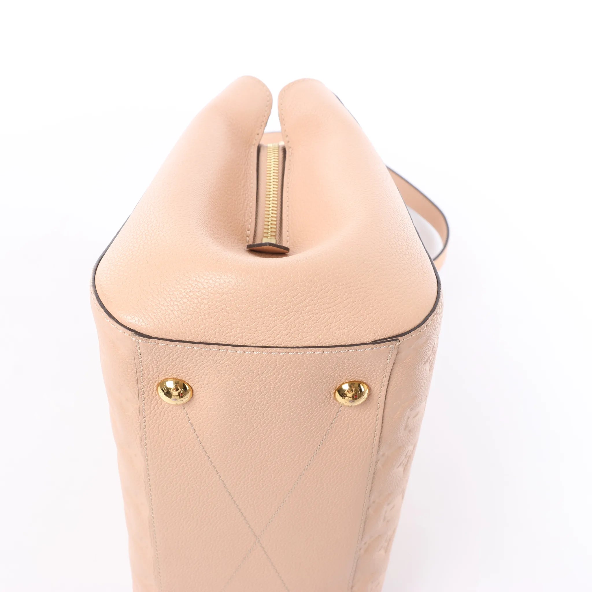 Louis Vuitton Montaigne MM Monogram Empreinte 2Way Handbag in Beige M41152