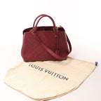 Louis Vuitton Montaigne MM Monogram Empreinte 2Way Handbag in Burgundy M43258