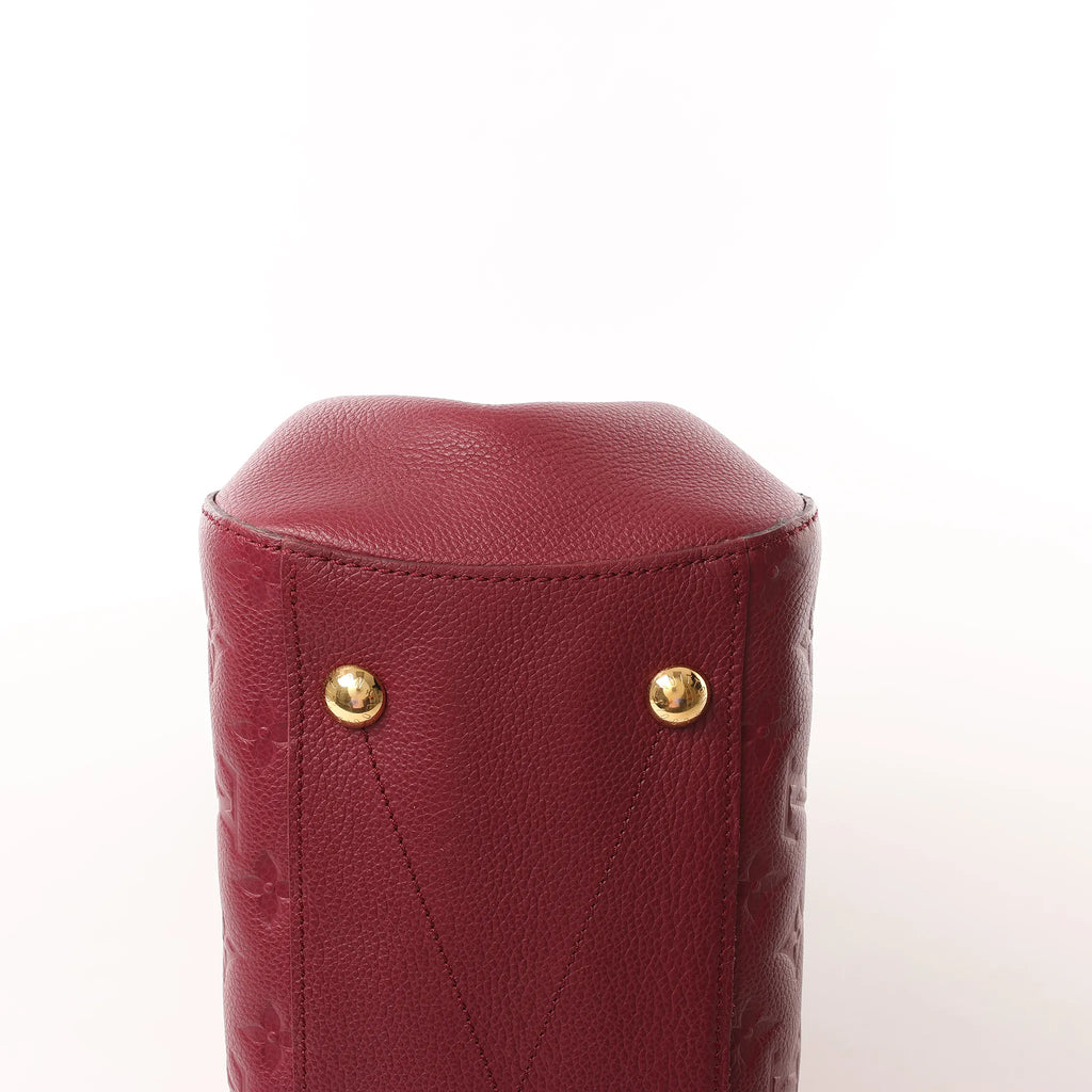 Louis Vuitton Montaigne MM Monogram Empreinte 2Way Handbag in Burgundy M43258