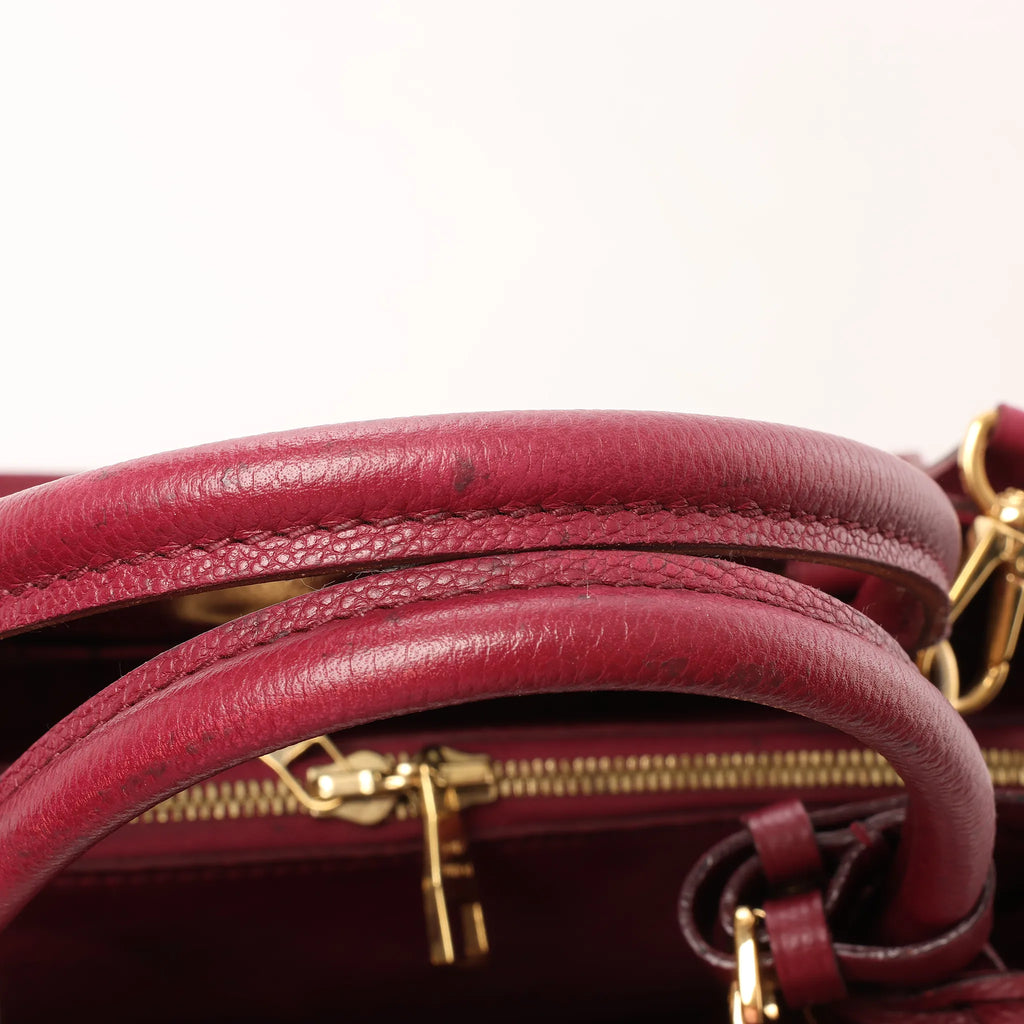Louis Vuitton Montaigne MM Monogram Empreinte 2Way Handbag in Burgundy M43258