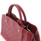 Louis Vuitton Montaigne MM Monogram Empreinte 2Way Handbag in Burgundy M43258
