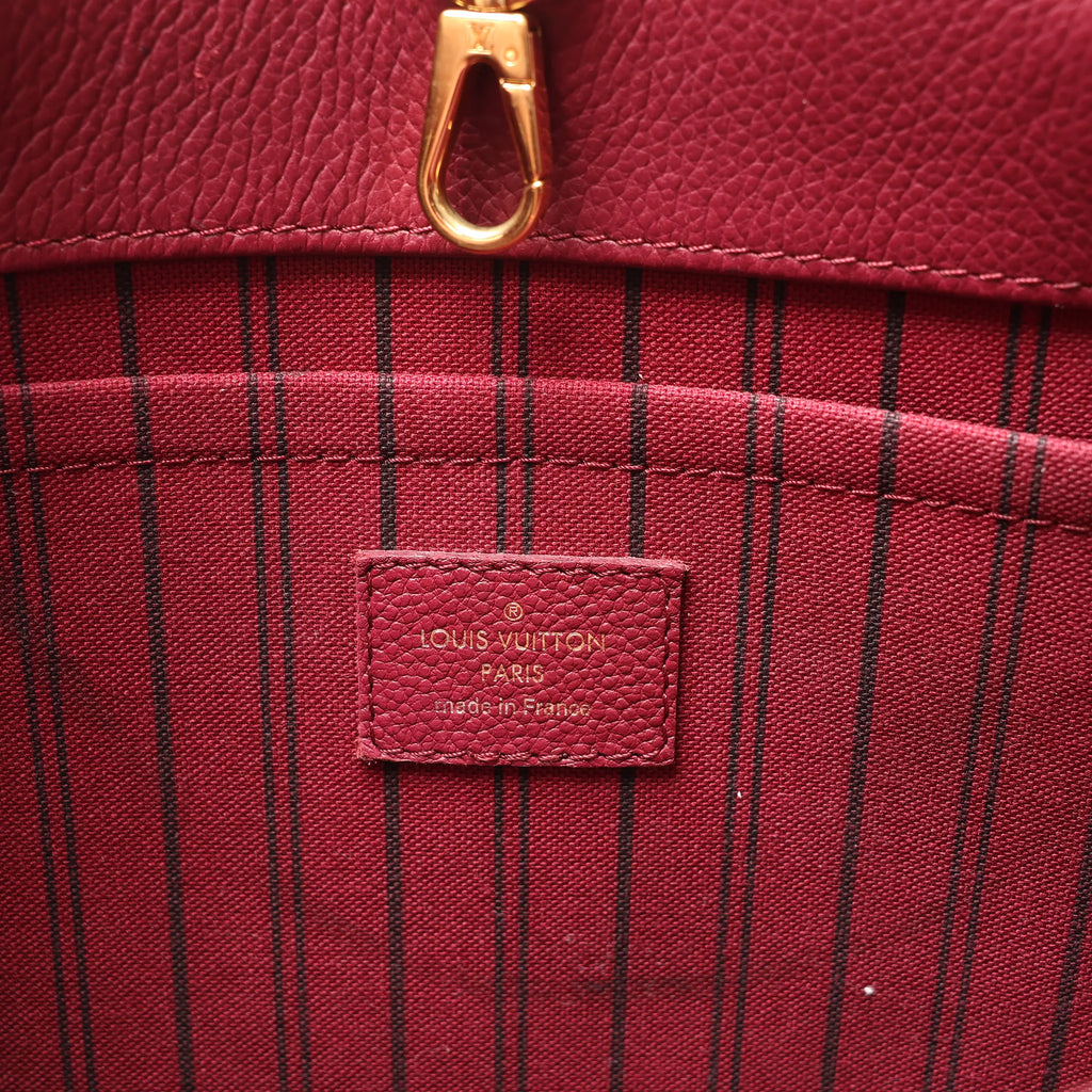 Louis Vuitton Montaigne MM Monogram Empreinte 2Way Handbag in Burgundy M43258