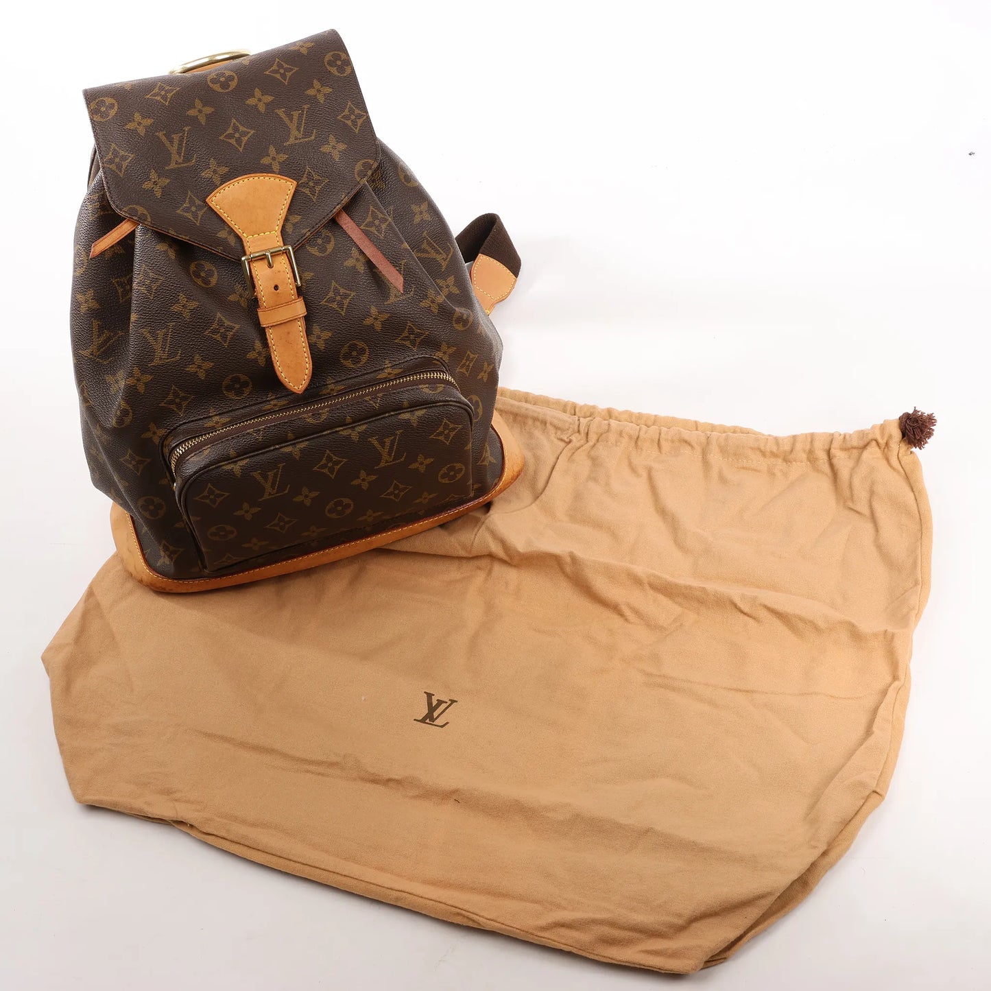 Louis Vuitton Montsouris GM Monogram Canvas Vintage Backpack in Brown M51135