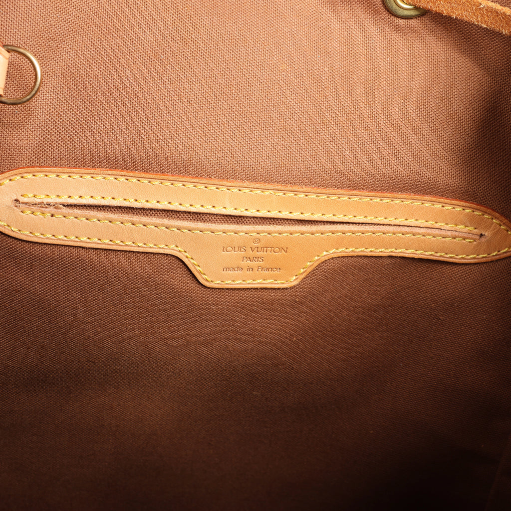 Mochila vintage de lona con monograma GM Montsouris de Louis Vuitton en marrón M51135