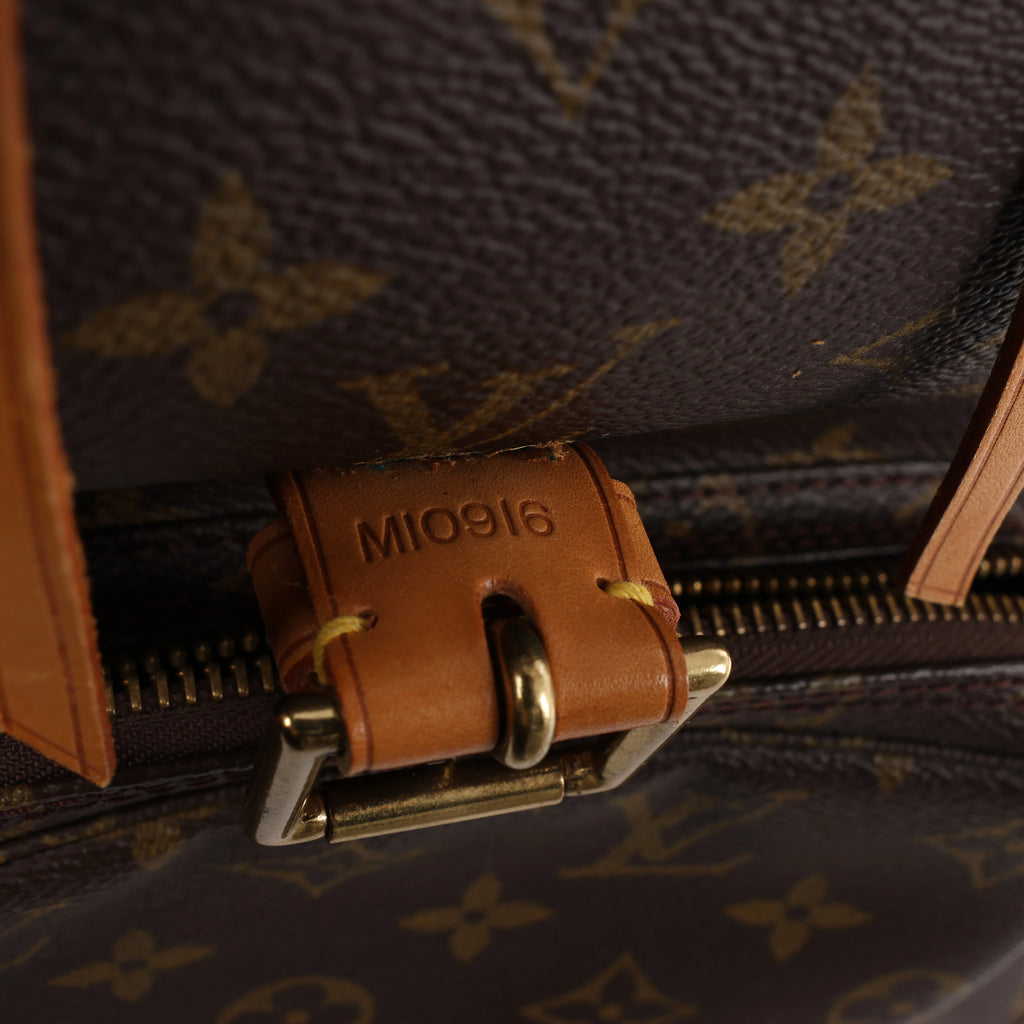 Mochila vintage de lona con monograma GM Montsouris de Louis Vuitton en marrón M51135