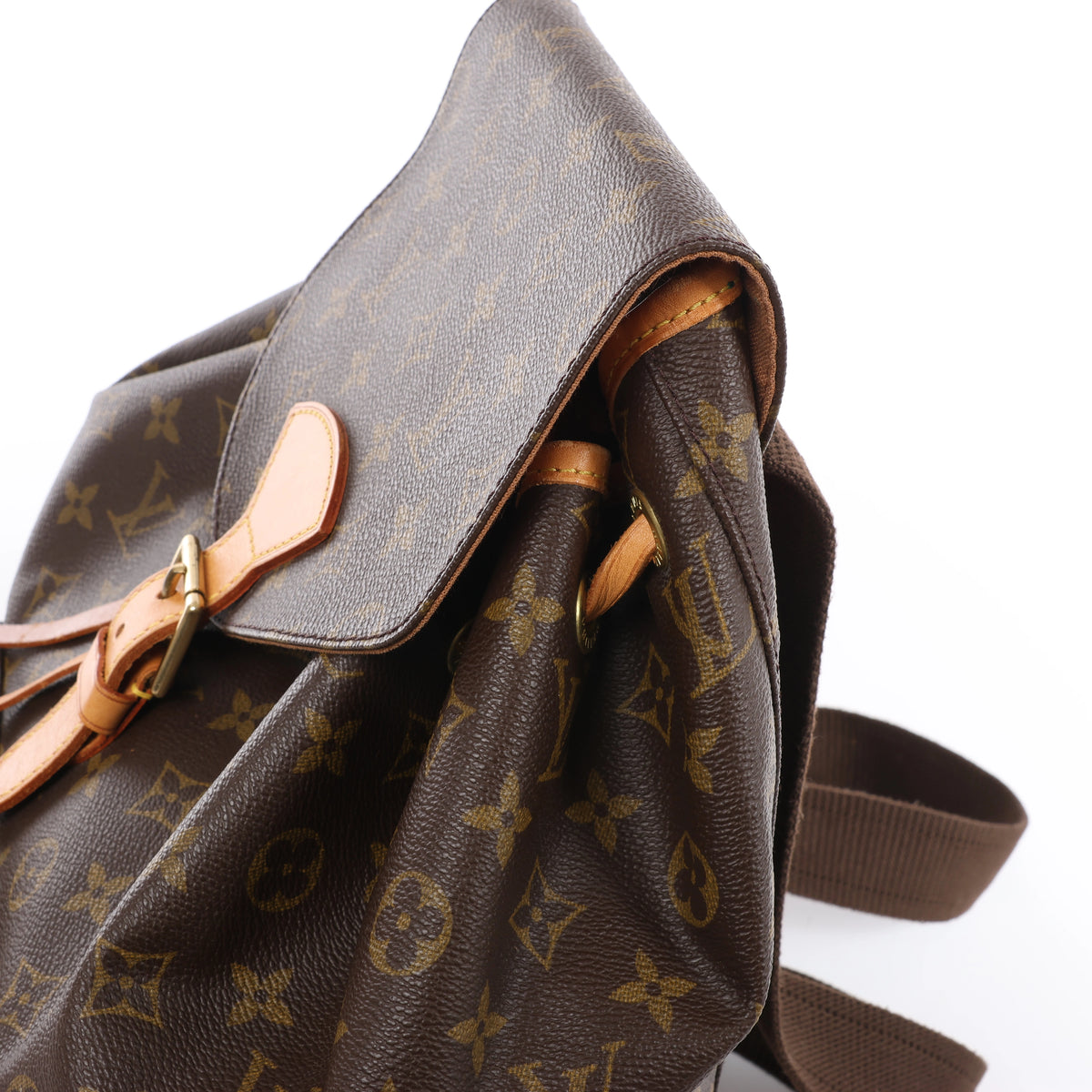 Mochila vintage de lona con monograma GM Montsouris de Louis Vuitton en marrón M51135
