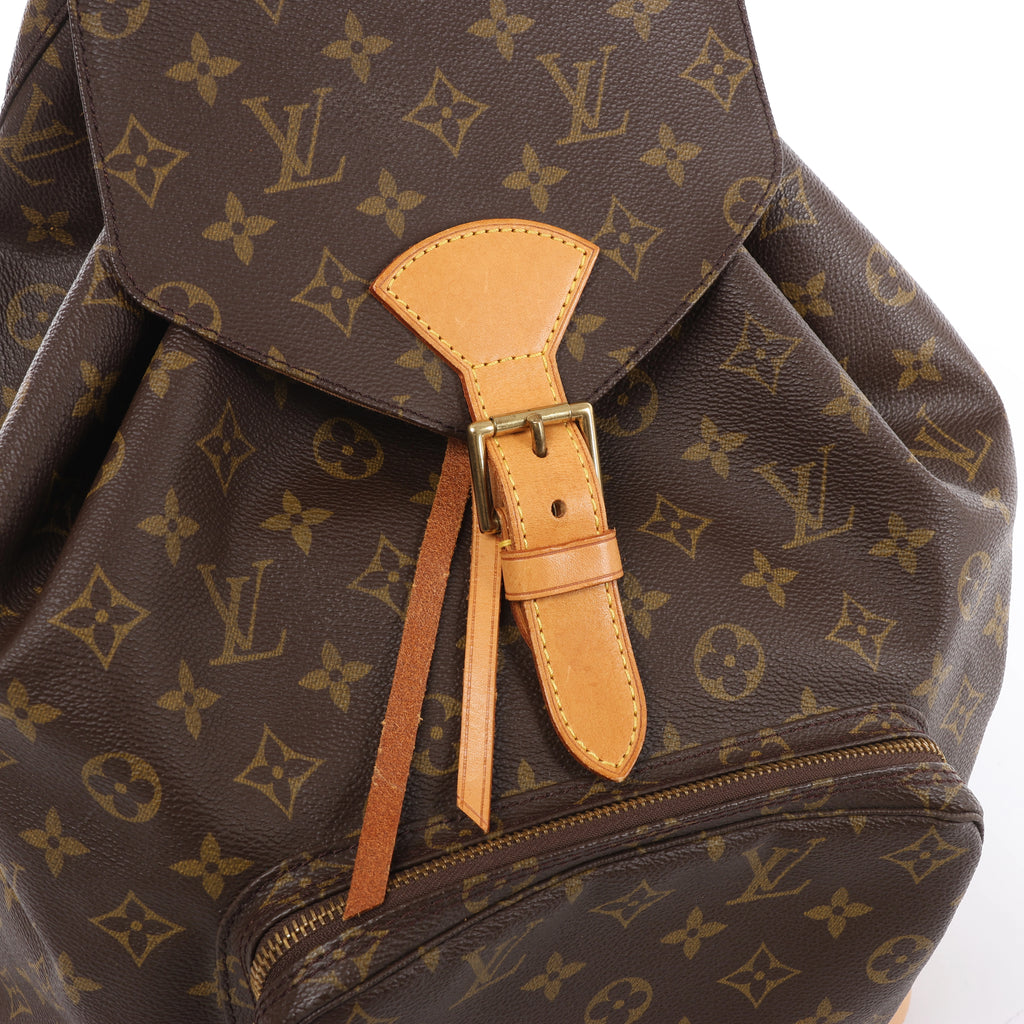 Mochila vintage de lona con monograma GM Montsouris de Louis Vuitton en marrón M51135