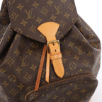 Mochila vintage de lona con monograma GM Montsouris de Louis Vuitton en marrón M51135