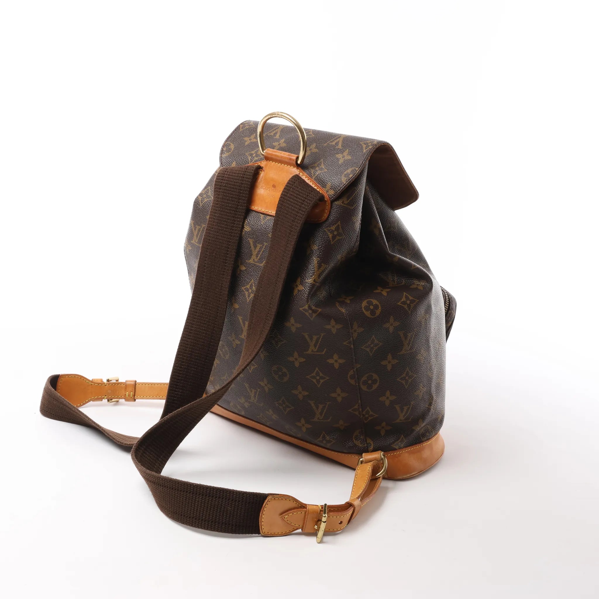 Louis Vuitton Montsouris GM Monogram Canvas Vintage Backpack in Brown M51135