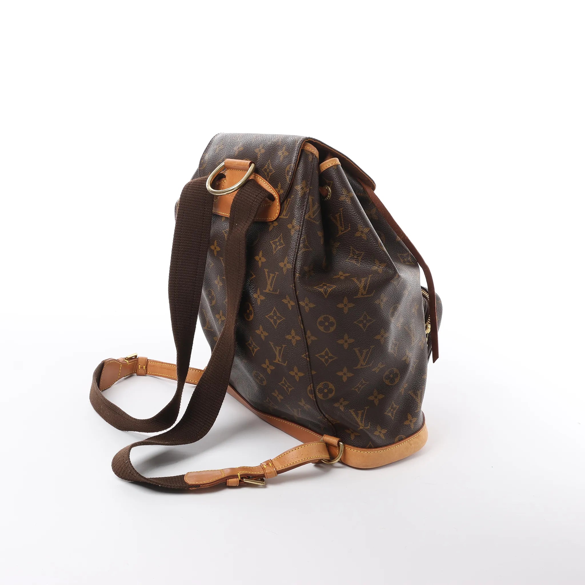 Louis Vuitton Montsouris GM Monogram Canvas Vintage Backpack in Brown M51135