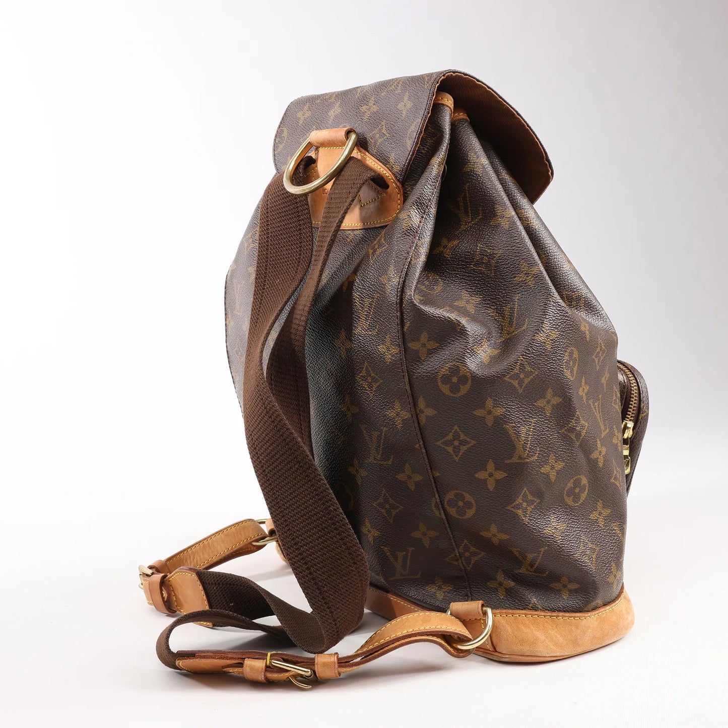 Louis Vuitton Montsouris GM Monogram Canvas Vintage Backpack in Brown M51135